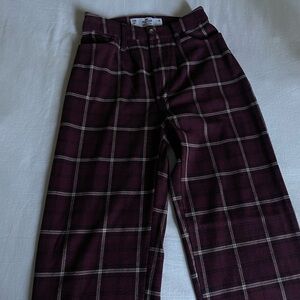 Hollister Plaid Cotten pants